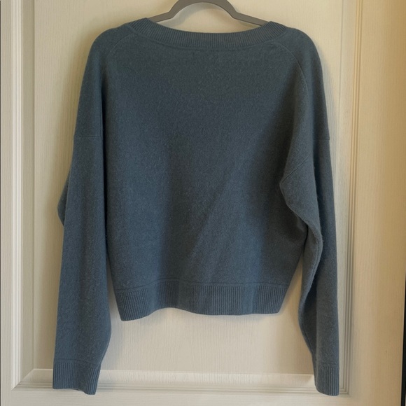 NAADAM Deep Teal V-Neck Sweater - Picture 5 of 7